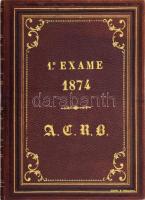 Compendio systema metrico decimal em forma de dialogo, para uso das escolas de instuccao primaria. Lisboa, 1874. Augusto Ernesto Barata. 40 p. Korabeli, aranyozott egészbőr kötésben / In full leather binding