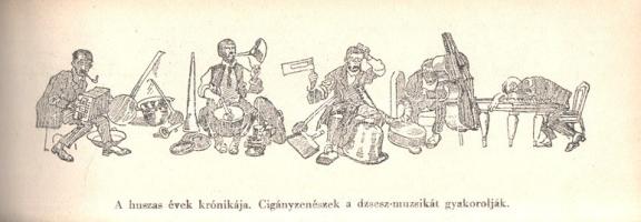 Mühlbeck Károly: 
Mühlbeck Károly vidám fejlécei.
[Budapest], (1935). Uj Idők Szerkesztősége [4] p...