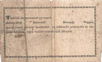 [Aprónyomtatvány] Felszólítás himlőoltásra. Kézzel kitöltött nyomtatvány, hivatalnoki aláírással hit...