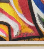 Nagy jelzéssel: Arcok, Olaj, farost, jelzett, keretben 30x30 cm