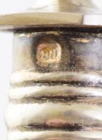 Sütemény és desszert szervírozó készlet. Ezüst (Ag) nyéllel. jelzett, díszdobozban