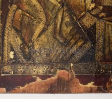 Ikon - Feodorovszkaja Istenszülő. Orosz ikonfestő, cca 19. sz. közepe, tojástempera, fa, sérülésekke...