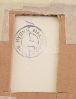 Kádár Béla (1877-1956): Lovasok, cinkográfia, papír, paszpartuban, jelzett a cinkográfián, hagyatéki...