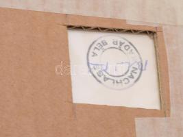 Kádár Béla (1877-1956): Akt kecskével, cinkográfia, papír, paszpartuban, jelzett a cinkográfián, hag...