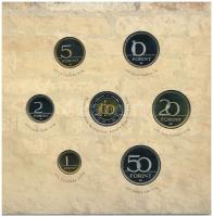 2005. 1Ft-100Ft (7xklf) forgalmi sor szettben + 2005. 10Ft "József Attila" T:PP halvány pa...