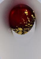 Stuart Akroyd Glass angol design parfümös üveg, jelzett, m: 13 cm