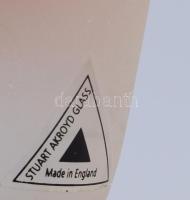 Stuart Akroyd Glass angol design parfümös üveg, jelzett, m: 13 cm