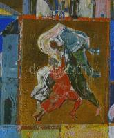 Gulyás Dénes (1927-2003): Ikonosztáz, 1961. Olaj, farost, jelezve jobbra lent. Hátoldalán autográf f...