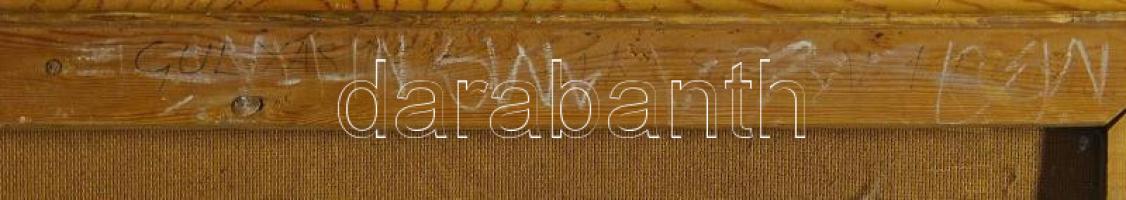 Gulyás Dénes (1927-2003): Ikonosztáz, 1961. Olaj, farost, jelezve jobbra lent. Hátoldalán autográf f...