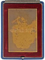 1936. "BBTE (Budapesti Budai Torna Egylet)" bronz plakett, eredeti dísztokban, rajta a klu...