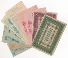 10db-os vegyes külföldi bankjegy tétel, közte Ausztria, Olaszország, Német Birodalom T:F de közte eg...