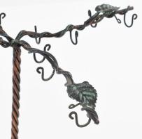 Ékszertartó állvány, Kovácsoltvas. m: 39 cm, d: 34 cm