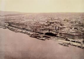 cca 1885 Budapest panoráma, Kozmata Ferencz (?-?) császári és királyi udvari fényképész felvételei, ...