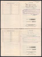 1945-1946 Pesti Magyar Kereskedelmi Bank 2 db takarék betétkönyve, "Petz Iparművek" illetv...