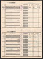 1945-1946 Pesti Magyar Kereskedelmi Bank 2 db takarék betétkönyve, "Petz Iparművek" illetv...