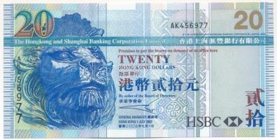 Hongkong 2003. 20$ &quot;AK 456977&quot; T:UNC  Hong Kong 2003. 20 Dollars &quot;AK 456977&quot; C:UNC  Krause P#207