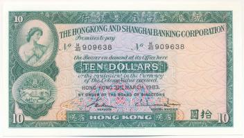 Hongkong 1983. 10$ &quot;H/49 909638&quot; T:UNC  Hong Kong 1983. 10 Dollars &quot;H/49 909638&quot; C:UNC  Krause P#182