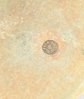 Szandrik alpakka kávés csésze, virág díszítéssel, Jelzett,