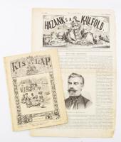 1871 Hazánk s a Külföld 1871. máj. 4., VII. évf. 18. szám. Szerk.: Kazár Emil, szerk. társ.: Szokoly Viktor. Fametszetű képanyaggal és fejléccel illusztrált. "A balaton-füredi fürdő idény megnyitása május 21-dikén" hírdetéssel. Bp., Athenaeum, 157-164 p. +1899 Kis Lap. Szerk.: Forgó Bácsi. 1899. jun. 4. száma.