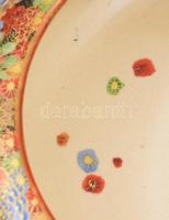 Japán Hayakava Szacuma porcelán kínáló tál. Kézzel festett, jelzett, hibátlan / Antique Japanese Sat...