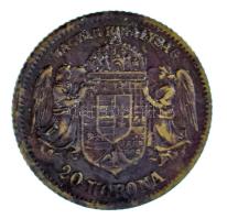 1907KB 20K sárgaréz "Ferenc József" minipénz T:XF patina