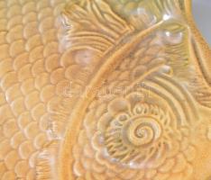 Gránit halas készlet Nagy tál (52cm), leveses tál, 12 db leveses csésze. Jelzés nélkül. sótartó kiss...