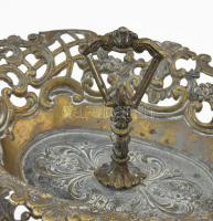 Antik réz sütemény kínáló. Áttört, két szintes,28x25x17 cm