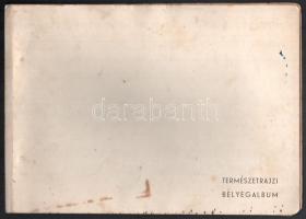 Természetrajzi bélyegalbumok, 2 db, bennük 59 és 63 db levélzáróval, nem teljesek, foltos albumokkal