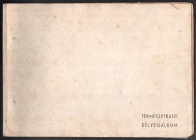 Természetrajzi bélyegalbumok, 2 db, bennük 59 és 63 db levélzáróval, nem teljesek, foltos albumokkal