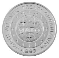 1999. "Magyarország csatlakozása a NATO-hoz" Ag emlékérem kapszulában (28,38g/0.925/39mm) ...