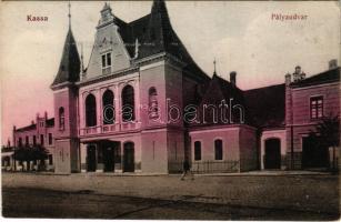 Kassa, Kosice; pályaudvar, vasútállomás / railway station (fa)