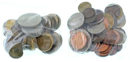 ~370g vegyes külföldi fém érmetétel, közte Svájc, Marokkó, Svédország stb. T:vegyes ~370g mixed foreign metal coin lot, in it Switzerland, Morocco, Sweden etc. C:mixed