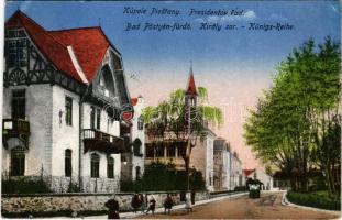 1928 Pöstyén-fürdő, Kúpele Piestany; Király sor / Presidentov rad / street (EK)