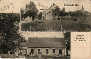 1920 Generalski Stol, Trgovina i Gostiona R. Tatalovic / R. Tatalovic vendéglője és üzlete / shop and inn of R. Tatalovic (lyuk / pinhole)