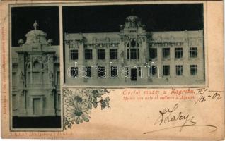 1902 Zagreb, Zágráb; Obrtni muzej. Arhitekti Hönigsberg i Deutsch / Musée des arts et métiers / Iparművészeti múzeum / museum of arts and crafts (Ethnographic Museum today). Floral (EB)