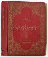 1916 Karácsony - A Pénzintézetek Hadikórházának főorvosai. Emlékalbum összesen 64 db fotóval (beraga...