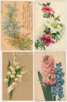 31 db RÉGI virágos motívum képeslap / 31 pre-1945 flower motive postcards