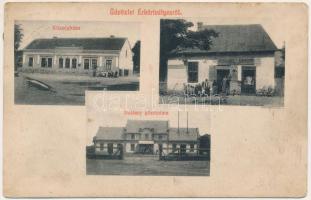 1910 Érkörtvélyes, Curtuiseni (Bihar); Községháza, Balássy gőzmalom, Scheibel Sándor üzlete / town hall, steam mill, shop of Scheibel (EB)