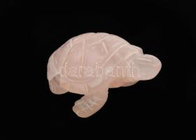 Rózsakvarc teknős 3 cm