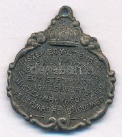 ~1920-1930. "Csonka Magyarország nem ország..." kétoldalas bronz Trianon medál füllel, a h...