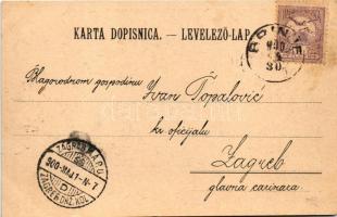 1900 Brinje, látkép, templom, várrom / general view, church, castle ruins (fl)