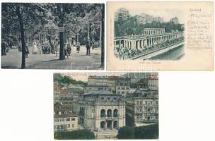 Karlovy Vary, Karlsbad; 9 pre-1945 postcards