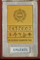1965. BM. Országos Bajnokság aranyozott szögletes plakett, hozzátartozó Emlékül táblácskával, eredeti díszdobozban T:1