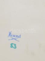 Herendi hecsedli mintás tál. Kézzel festett, jelzett, minimális kopással 23x19 cm