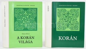 Korán. Ford.: Simon Róbert. + Simon Róbert: A Korán világa. Prométheusz Könyvek 17. Bp., 1987, Helikon. Kiadói kartonált papírkötés, kiadói papír védőborítóban.