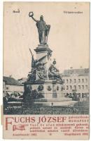 1915 Arad, Vértanú szobor, Weigl Adolf és Fia üzlete. Fuchs József gabonatőzsde reklám / monument, s...