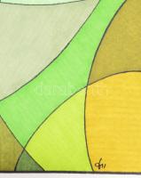 Kun Sarolta (1990-): Baglyok, vegyes technika, papír, jelzett, 50×40 cm