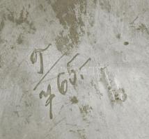 Szecessziós ón kínáló tál. ca 1900. Jelzett 45x22 cm