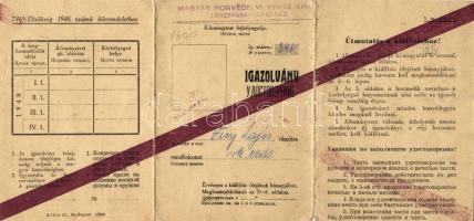 1947 Verérkari ezredes magyar-orosz nyelvű személyazonossági igazolványa