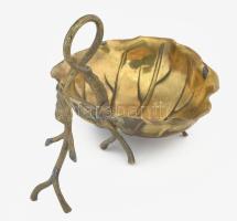 Leveles kínáló tál ca 1900.Réz, 23x30x15 cm